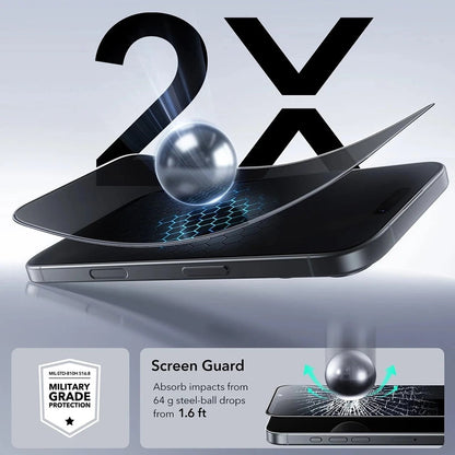 ESR UltraFit Classic Privacy Screen Protector for Apple iPhone 18 Pro Max, Tempered Glass, Full Glue, Set of 3 pieces