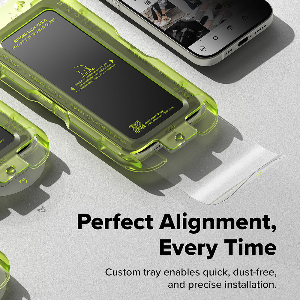 Privacy Screen Protector Ringke Easy Slide for Apple iPhone 17 Air, Tempered Glass, Full Glue, Set of 2 pieces