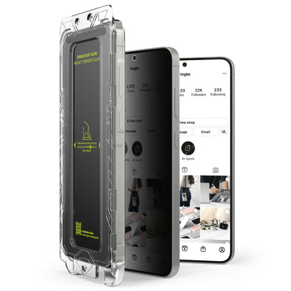 Ringke Easy Slide Privacy Screen Protector for Samsung Galaxy S25+ S936, Tempered Glass, Full Glue, Set of 2 pieces