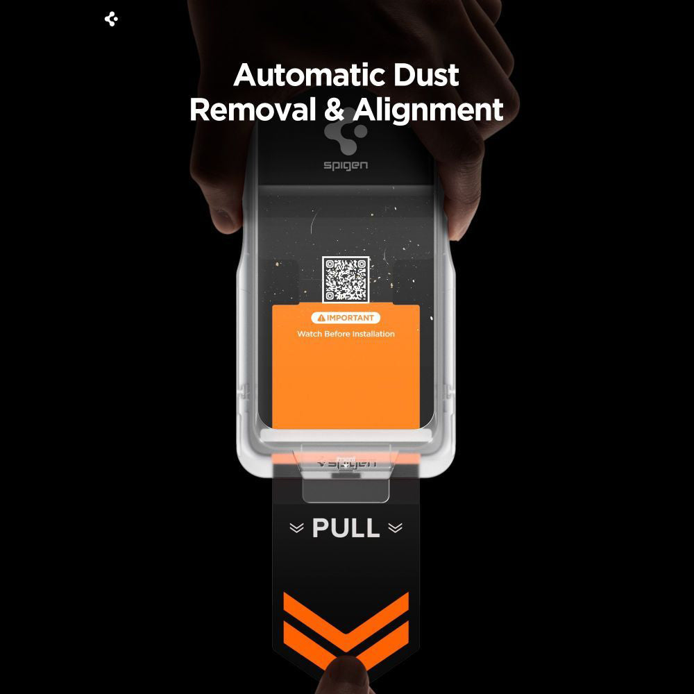 Spigen GlastR EZ FIT Pro HD Privacy Screen Protector for Samsung Galaxy S26 Plus S947, Tempered Glass, Full Glue AGL11087