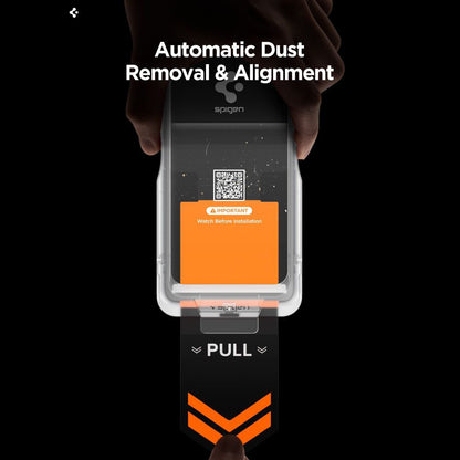 Spigen GlastR EZ FIT Pro HD Privacy Screen Protector for Samsung Galaxy S26 Plus S947, Tempered Glass, Full Glue, Set of 2 pieces AGL11085