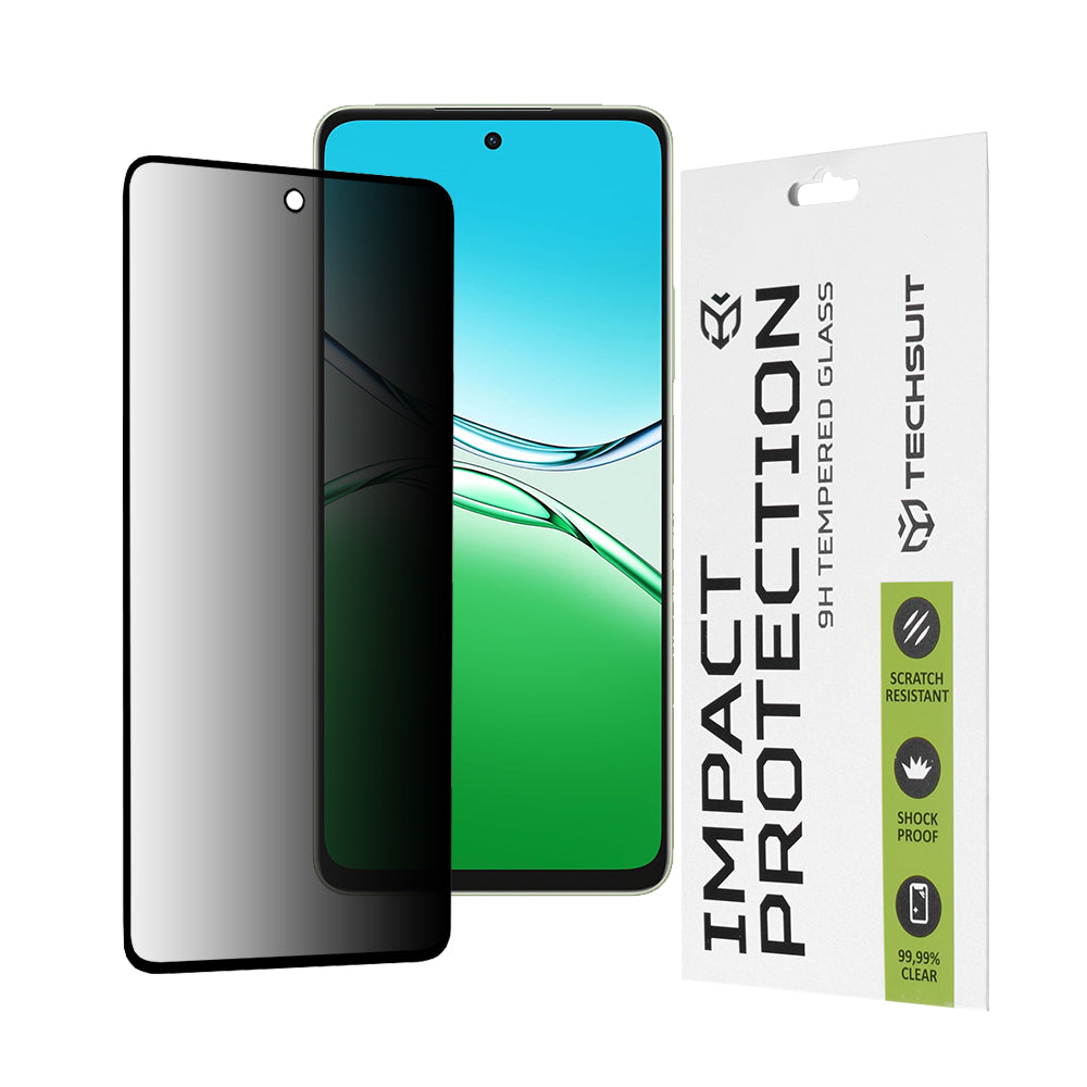 Privacy Techsuit Screen Protector for Oppo A5 Pro 4G / A5 Pro, Tempered Glass, Full Glue, 111D