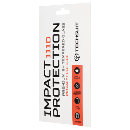 Privacy Techsuit Screen Protection Film for Realme GT 8 Pro, Tempered Glass, Full Glue, 111D