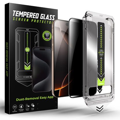 Privacy Screen Protector Techsuit TitanGlass for Apple iPhone 15 Pro, Tempered Glass, Full Glue