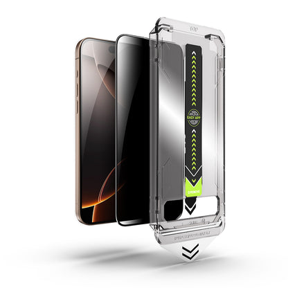 Privacy Screen Protector Techsuit TitanGlass for Apple iPhone 17e / 16e / 14 / 13 Pro, Tempered Glass, Full Glue
