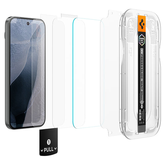 Spigen GlastR EZ FIT Pro Screen Protector for Google Pixel 11 Pro XL, Tempered Glass, Full Glue, Set of 2 pieces AGL11485