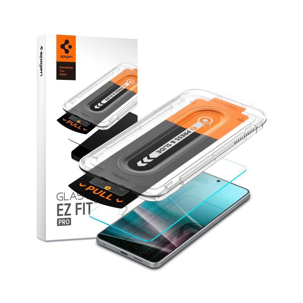 Spigen GlastR EZ FIT Pro Screen Protector for Samsung Galaxy S25 Edge S937, Tempered Glass, Full Glue