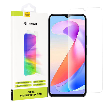 Techsuit Clear Vision Screen Protector for Honor X6a, Tempered Glass, Full Glue