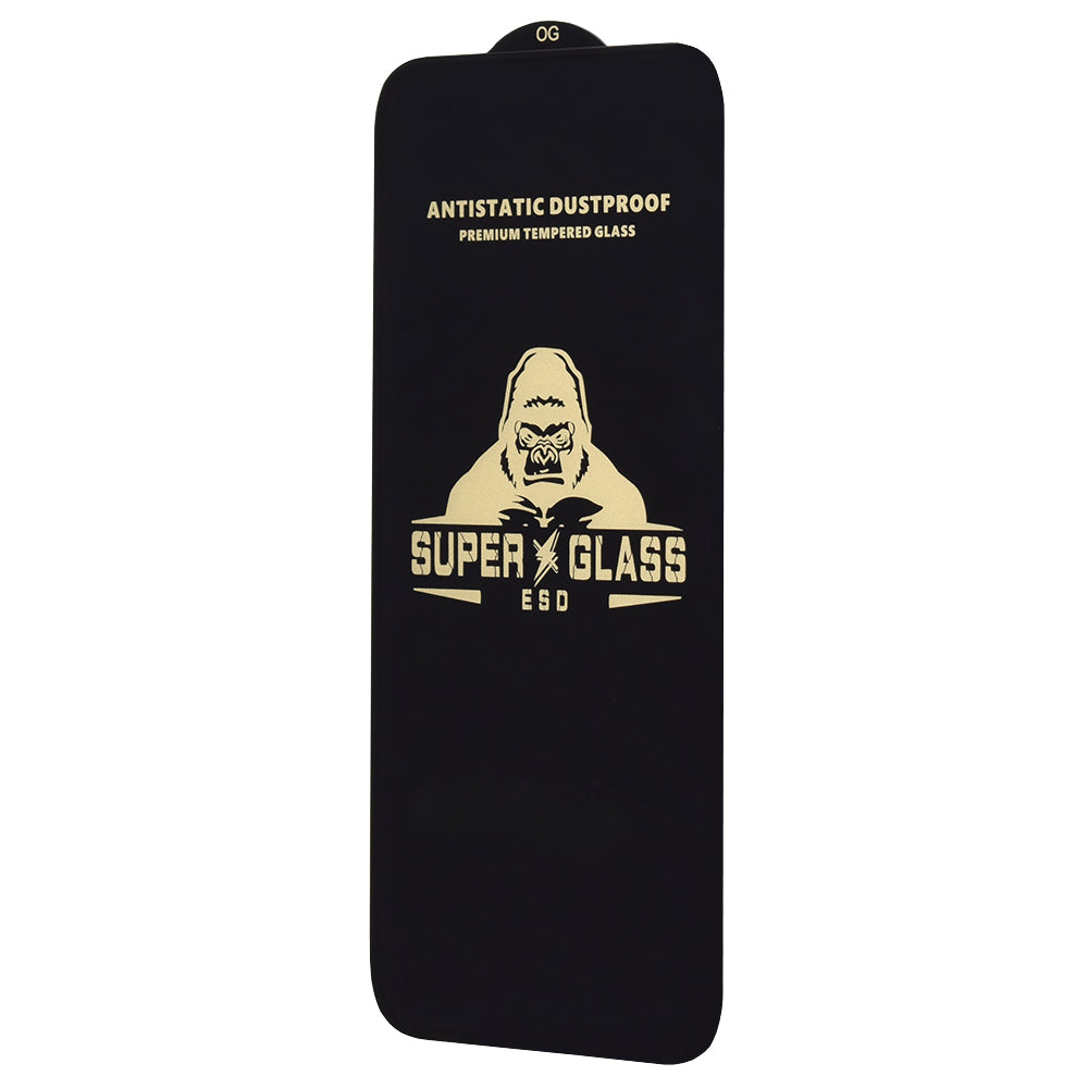 Techsuit Screen Protector Film for Apple iPhone 12 / 12 Pro, Tempered Glass, Full Glue, Black