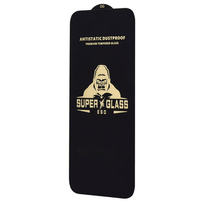 Techsuit Screen Protector Film for Apple iPhone 14 Pro, Tempered Glass, Full Glue, Black