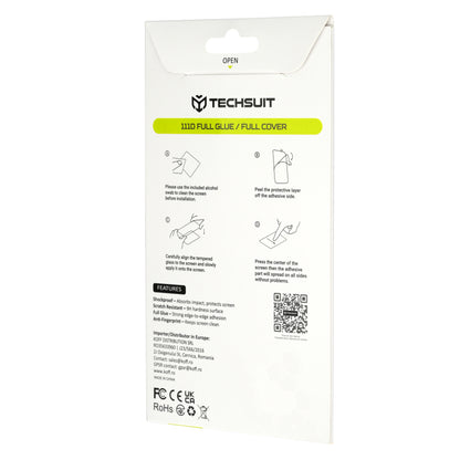 Techsuit Screen Protector Film for Motorola Edge 70 Max, Tempered Glass, Full Glue, 111D, Black