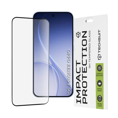 Techsuit Screen Protector for Oppo Reno15 FS / Reno15 F, Tempered Glass, Full Glue, 111D, Black