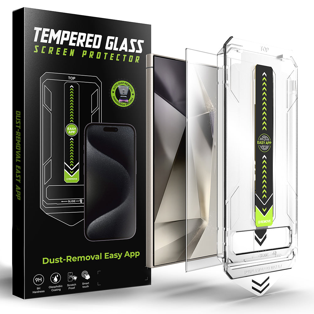 Techsuit TitanGlass CrystalHD Screen Protector for Samsung Galaxy S24 Ultra S928, Tempered Glass, Full Glue