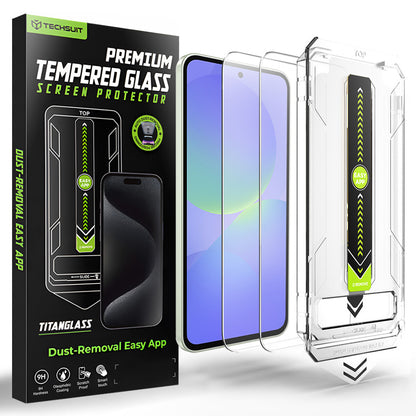 Techsuit TitanGlass CrystalHD Screen Protector for Samsung Galaxy A37 5G / A36 A366, Tempered Glass, Set of 2 pieces
