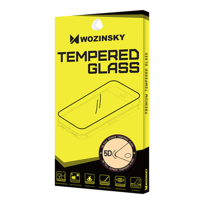 WZK Screen Protector Film for Apple iPhone SE (2022) / SE (2020) / 8, Tempered Glass, Full Glue, 5D, Black