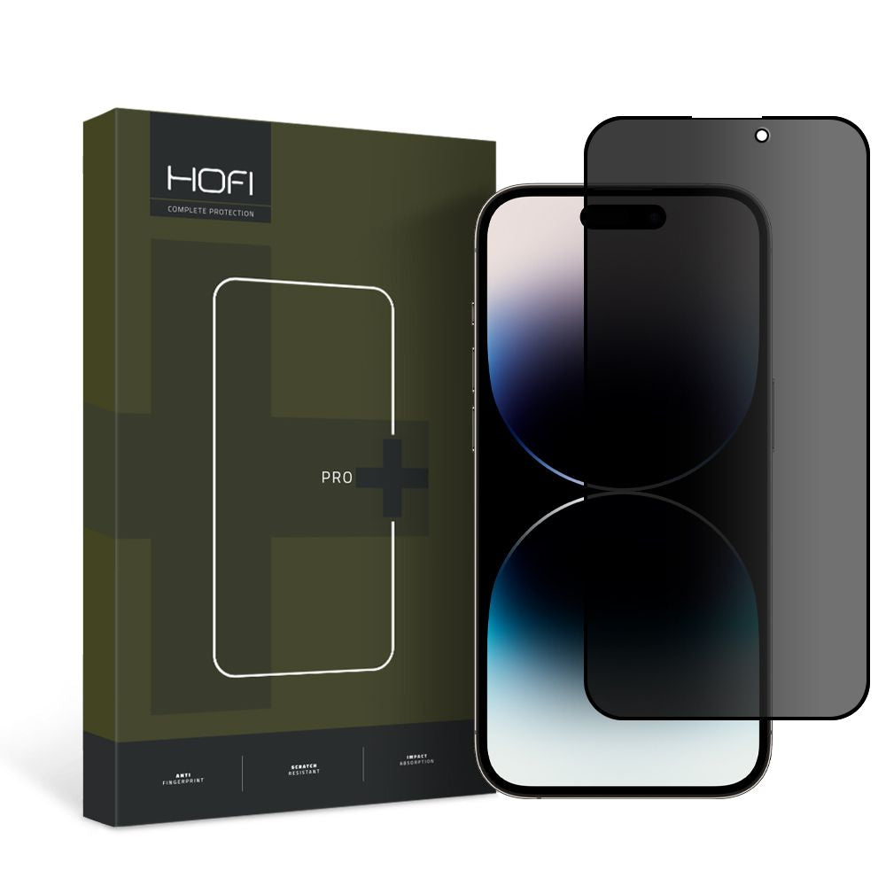 Privacy Screen Protector HOFI PRO+ for Apple iPhone 14 Pro, Tempered Glass, Full Glue