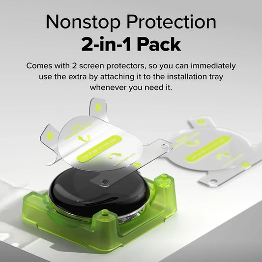 Ringke Dual Easy Pro Protection Film for Google Pixel Watch 4 41mm, Set of 2 pieces, Plastic