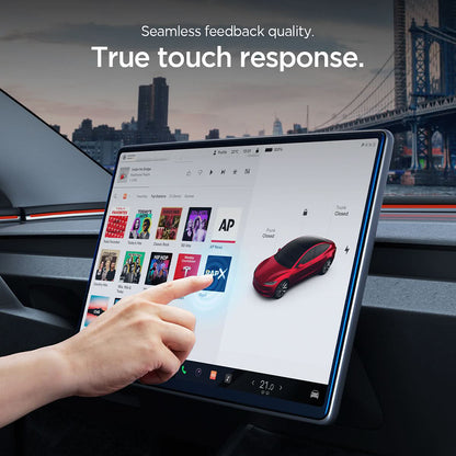 Spigen GlastR EZ FIT Protective Film for Tesla Y Navigation (2026 / 2025) / 3 (2026 / 2025 / 2024), Tempered Glass AGL10654
