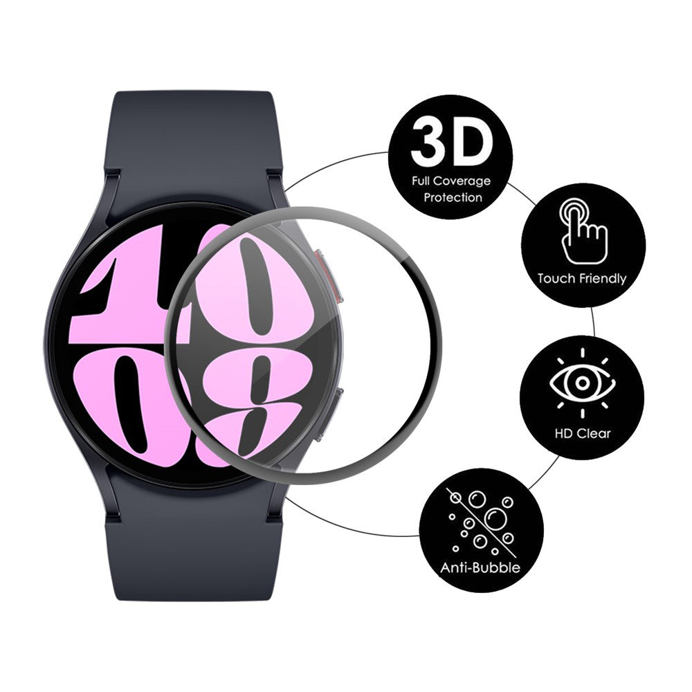 Techsuit Nano Flex Protective Film for Honor Watch 6, Plastic, Set of 2 pieces, Black