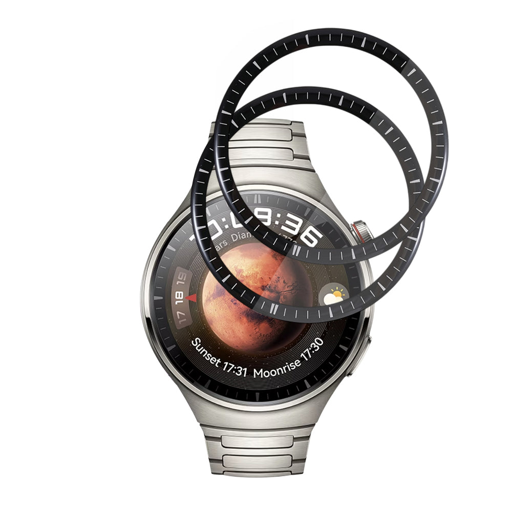 Techsuit Nano Flex Protection Film for Huawei Watch 4 Pro, Set of 2 Pieces, Plastic, Black