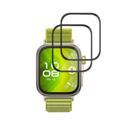 Techsuit Nano Flex Protection Film for Huawei Watch Fit 4 Pro, Set of 2 Pieces, Plastic, Black