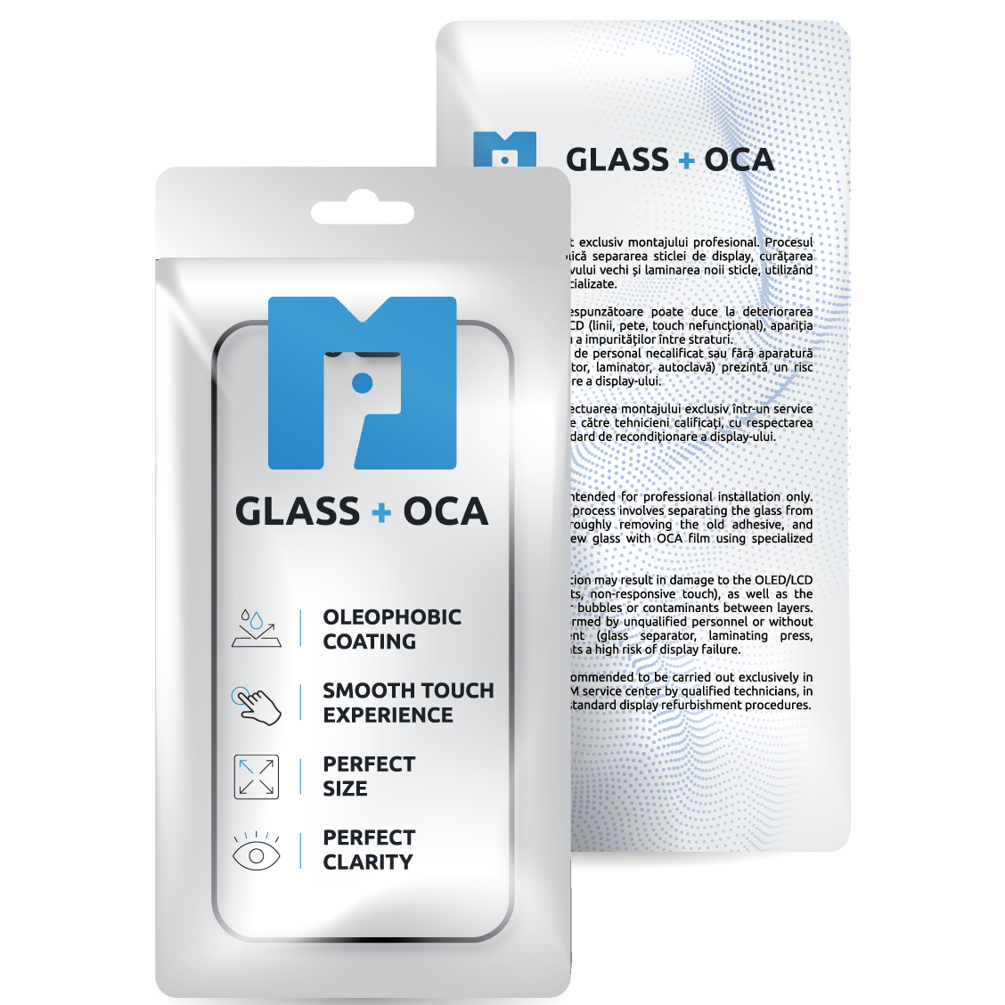 Screen Glass + OCA MP compatible with Apple iPhone 16, Black