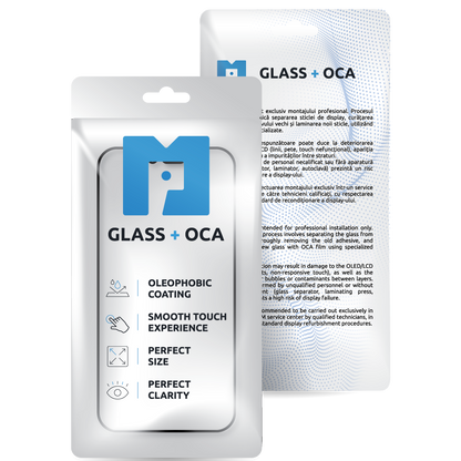 Screen Glass + OCA MP compatible with Apple iPhone 14 Pro, Black
