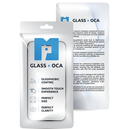 Screen Glass + OCA MP compatible with Samsung Galaxy S23 Ultra S918, Black