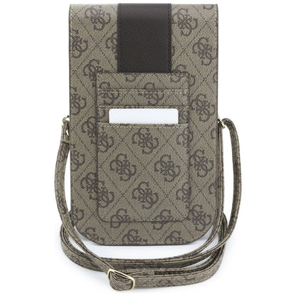 Universal Phone Bag, Guess, 4G Classic Logo Stripe, Brown