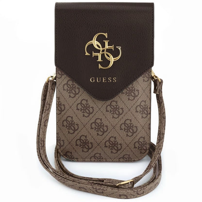Universal Phone Bag, Guess, 4G Grained Classic Logo, Brown