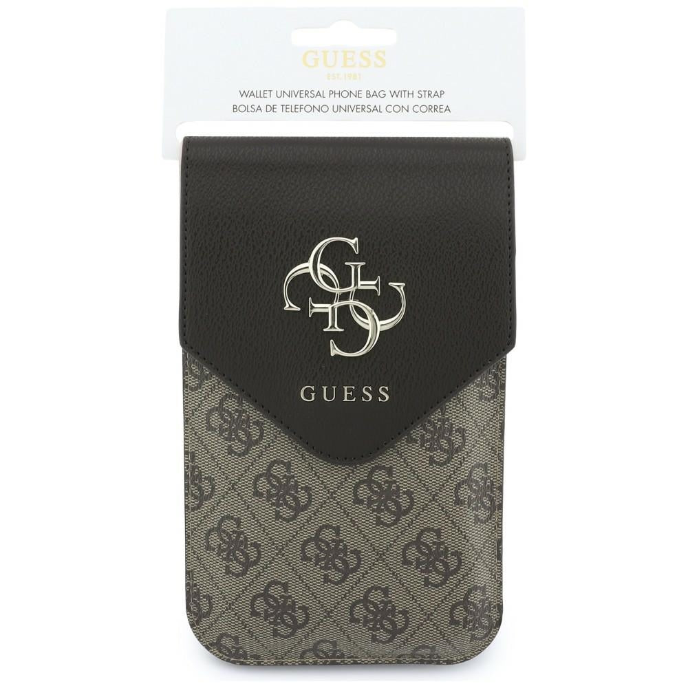 Universal Phone Bag, Guess, 4G Grained Classic Logo, Brown