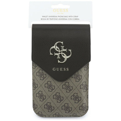 Universal Phone Bag, Guess, 4G Grained Classic Logo, Brown
