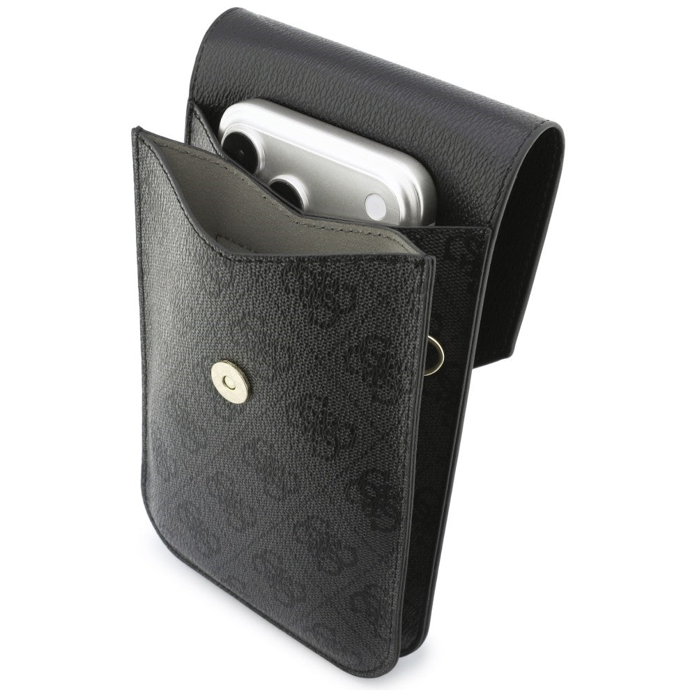 Universal Phone Bag, Guess, 4G Grained Classic Logo, Black