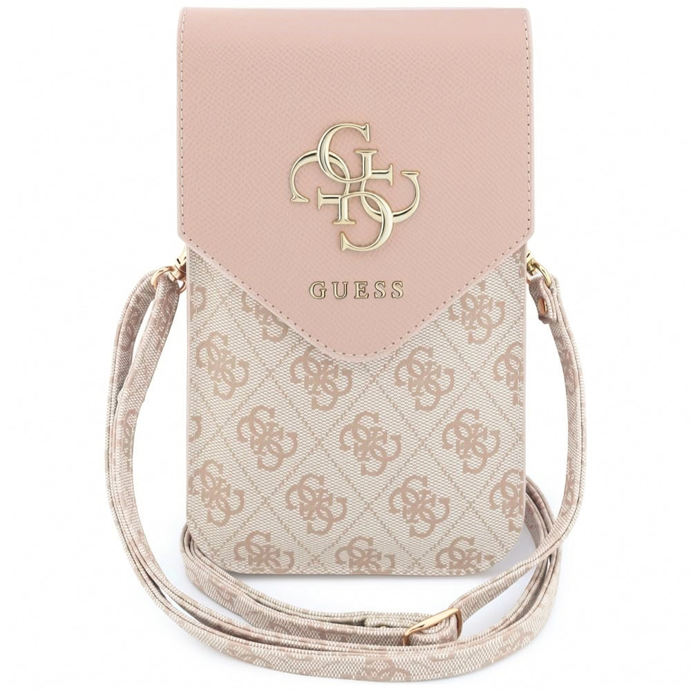 Universal Phone Bag, Guess, 4G Grained Classic Logo, Pink