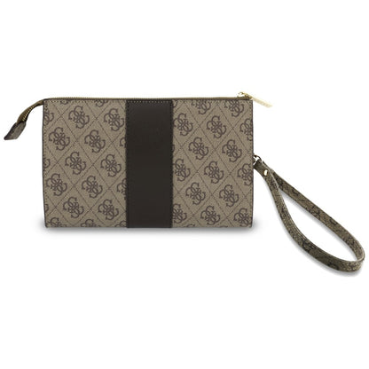 Universal Phone Bag, Guess, 4G Round Classic Logo Stripe, Brown