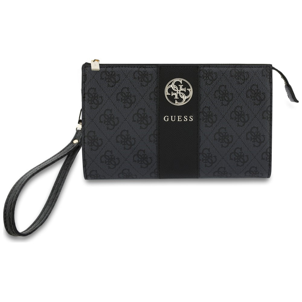 Universal Phone Bag, Guess, 4G Round Classic Logo Stripe, Black