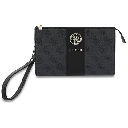 Universal Phone Bag, Guess, 4G Round Classic Logo Stripe, Black