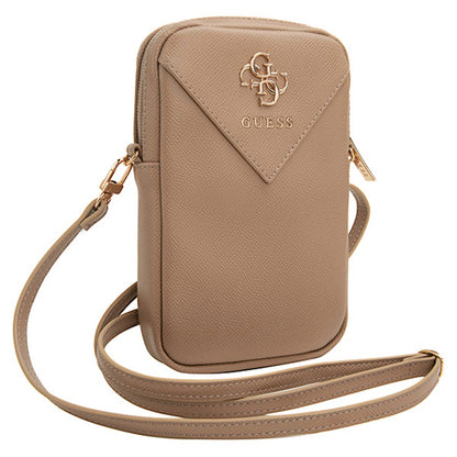 Universal Phone Bag, Guess, Triangle 4G, Gold