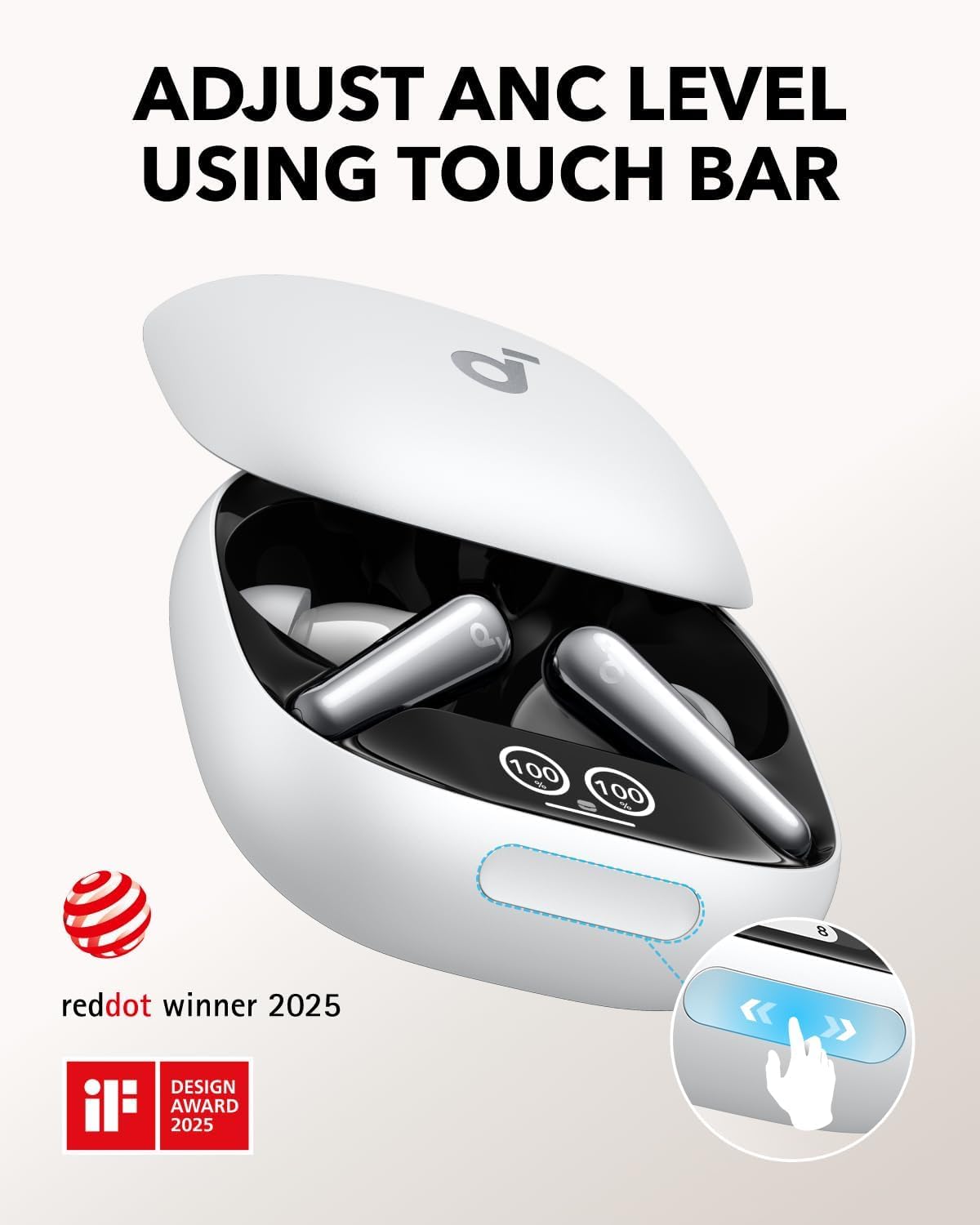 Bluetooth Handsfree Anker SoundCore Liberty 4 Pro, TWS, ANC, White A3954G21