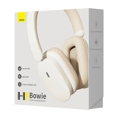 Handsfree Bluetooth Baseus Bowie H1, A2DP, ANC, Cream NGTW230202