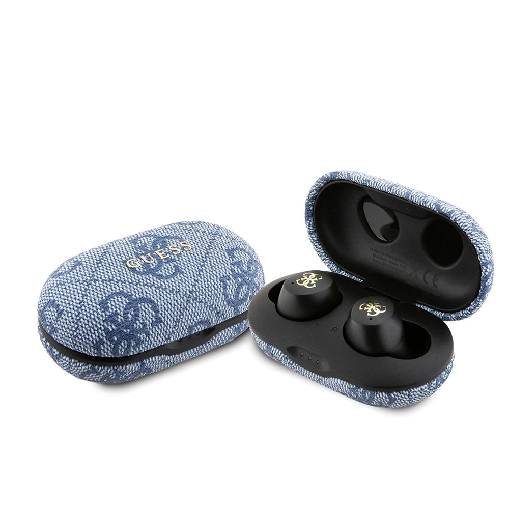 Handsfree Bluetooth Guess 4G Metal, TWS, Blue