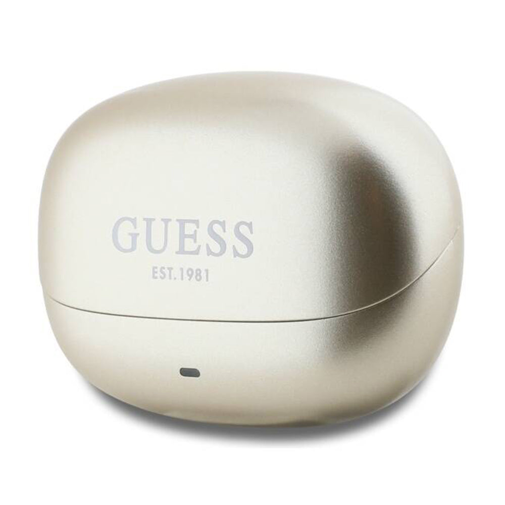 Handsfree Bluetooth Guess Capsule Printed Logo, TWS, ANC, Gold