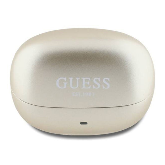Handsfree Bluetooth Guess Capsule Printed Logo, TWS, ANC, Gold