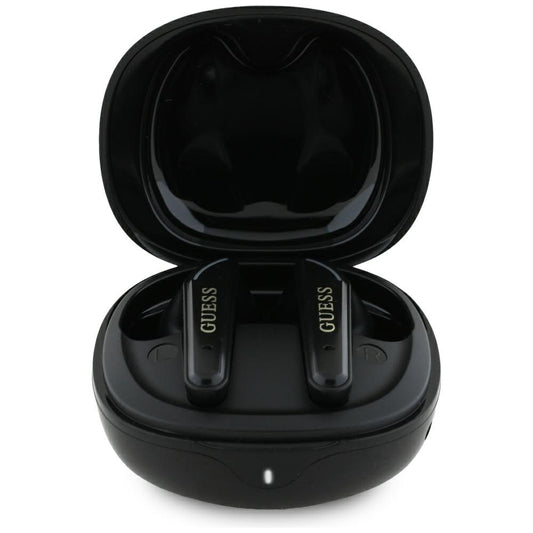 Handsfree Bluetooth Guess Flat Classic Logo Electroplated, TWS, Black