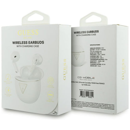 Handsfree Bluetooth Guess Script Print, TWS, White