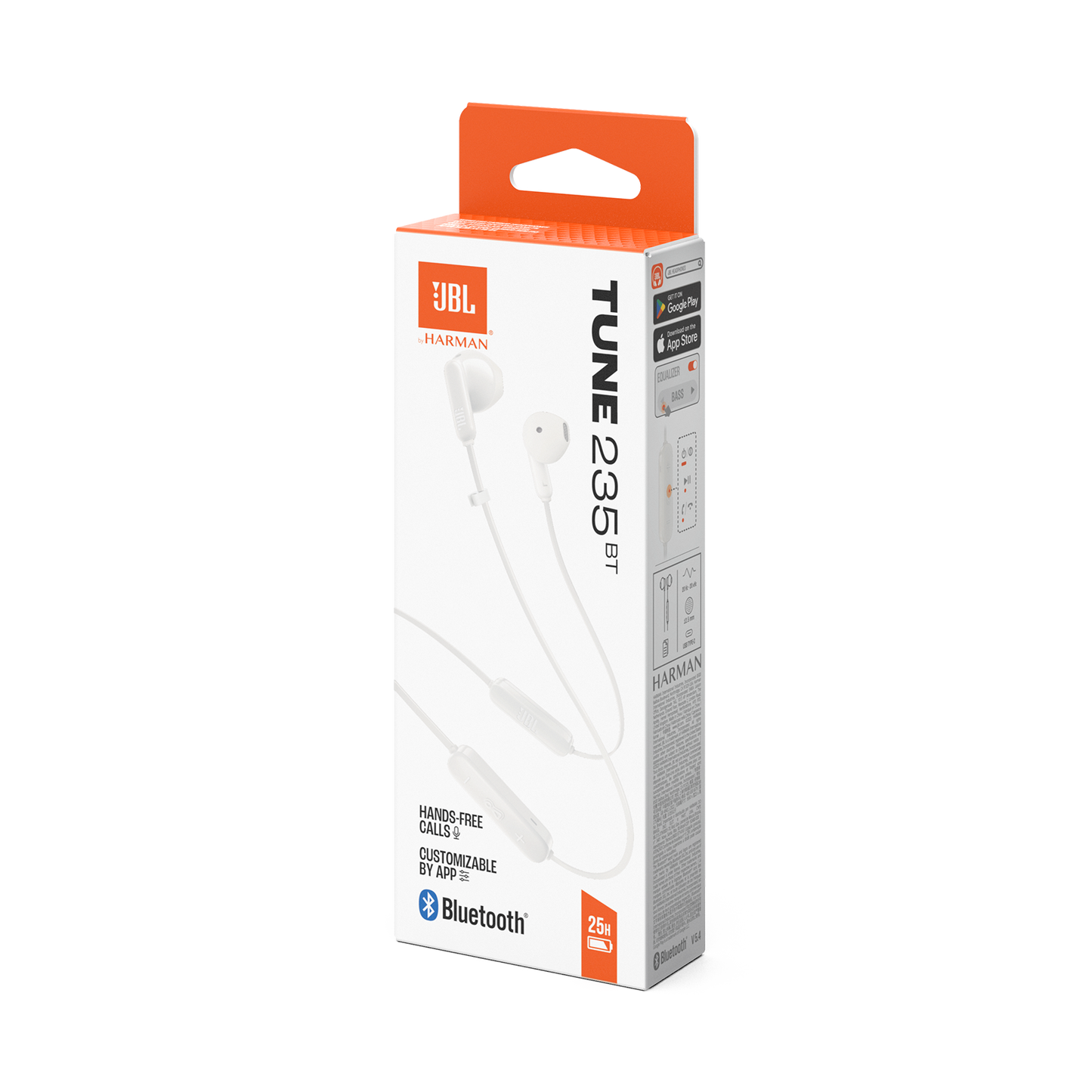 JBL Tune 235BT White Bluetooth Handsfree, MultiPoint, A2DP, JBLT235BTWHT