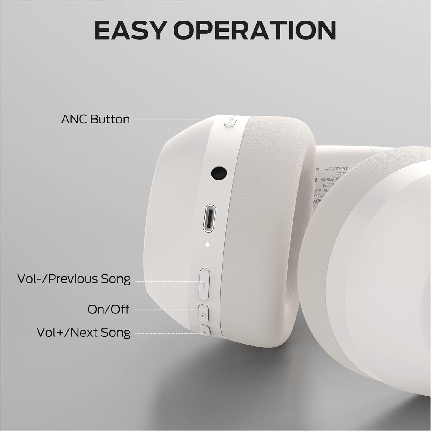 Bluetooth Handsfree Monster Persona 6th, MultiPoint, A2DP, ANC, White