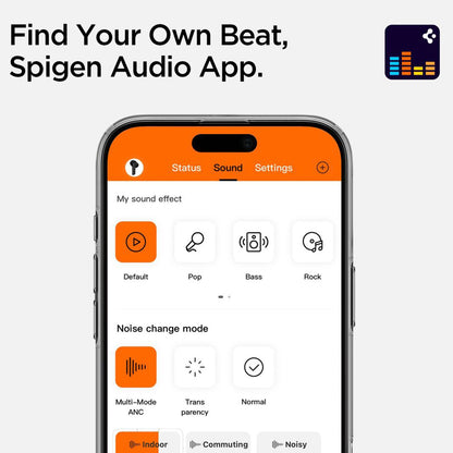 Spigen SA2400 Bluetooth Handsfree, TWS, ANC, Black