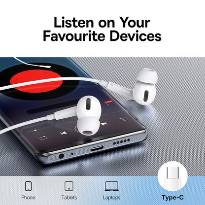 Handsfree USB-C Baseus Encok C18, White NGCR030102 