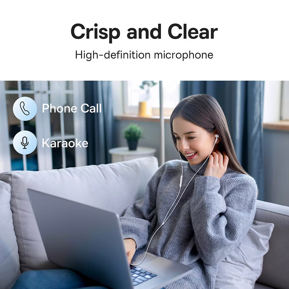 Handsfree USB-C Baseus Encok C18, White NGCR030102 